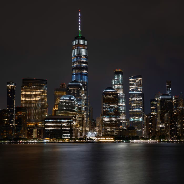 New York City skyline at night